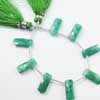 Natural Green Emerald Faceted Rectangle Beads Strand Length 4.5 Inches and Size 14.5mm approx.